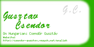 gusztav csendor business card